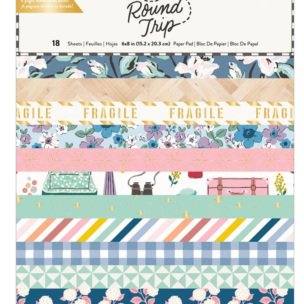 Floral and Patterned Gift Wrap Paper Pad